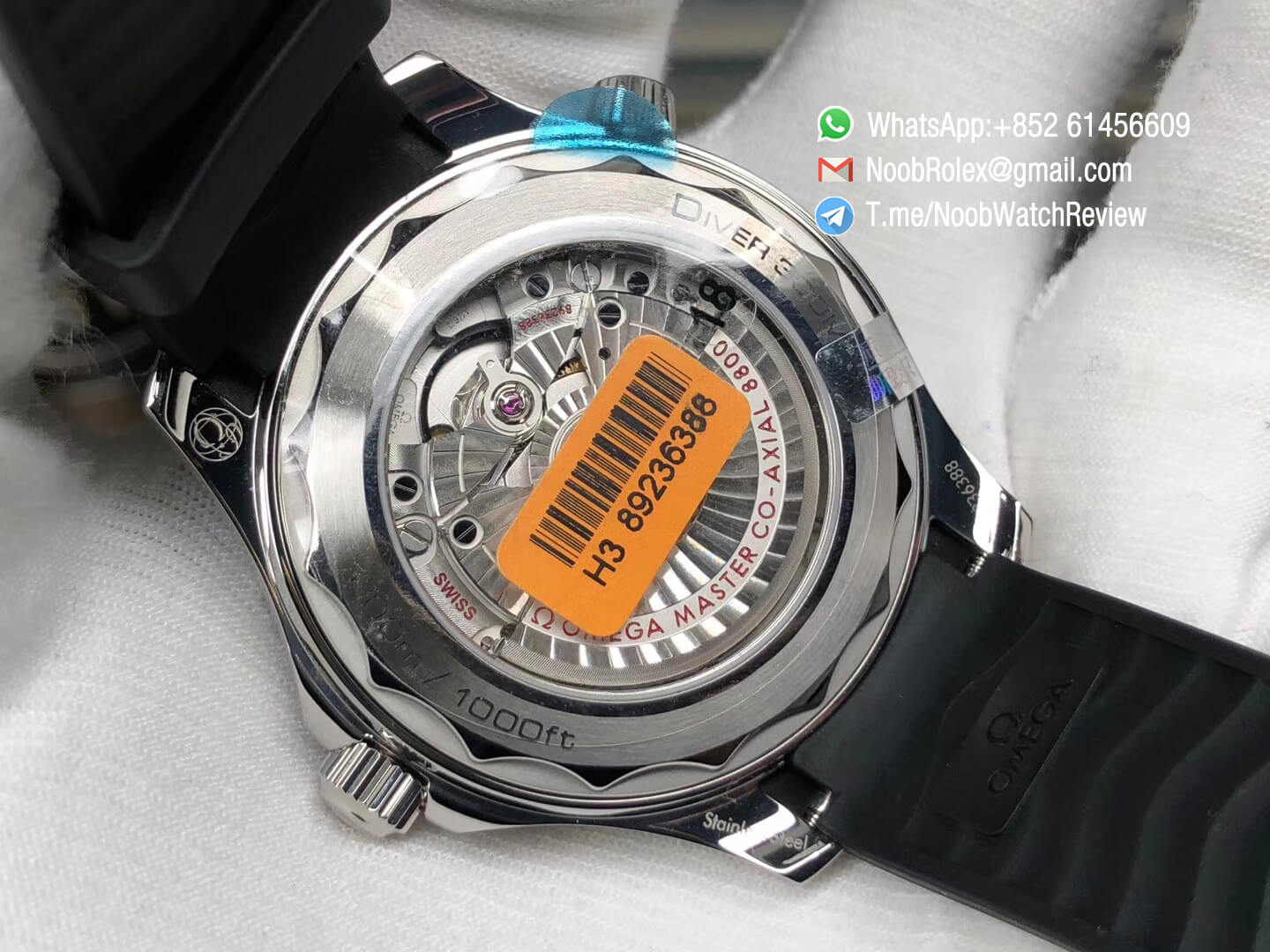 VSF V2 2018 Seamaster Diver 300M Black Ceramic Black Dial Wavy Textured on Black Rubber Strap A8800 Black Balance Wheel 07