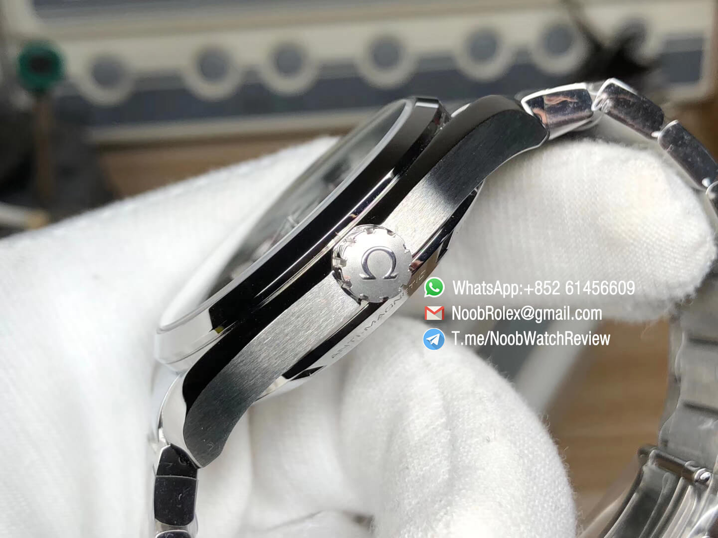 VS Factory Omega Seamaster Aqua Terra 150M Steel Case Blue Textured Dial Silver Markers on Steel Bracelet A8500 Super Clone Movement 06