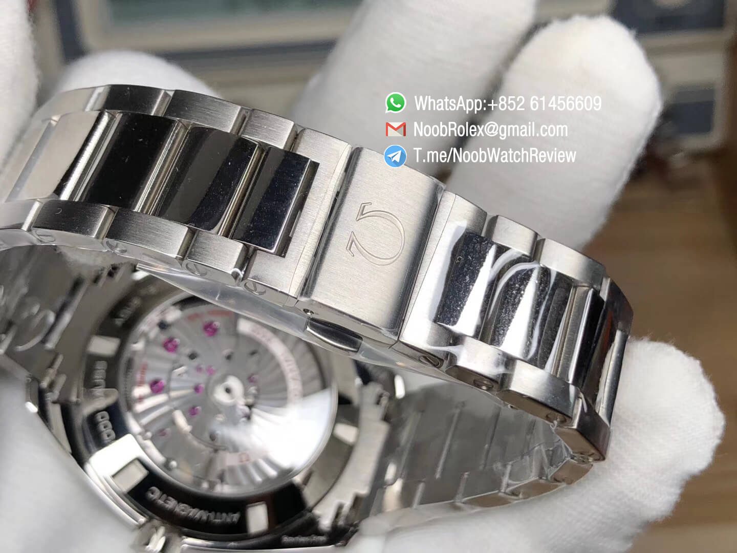 VS Factory Omega Seamaster Aqua Terra 150M Steel Case Blue Textured Dial Silver Markers on Steel Bracelet A8500 Super Clone Movement 08