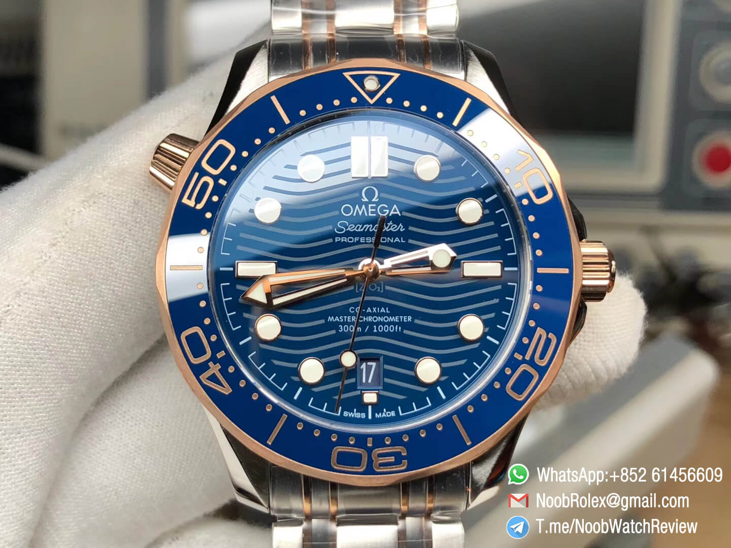 omega seamaster 300 blue gold