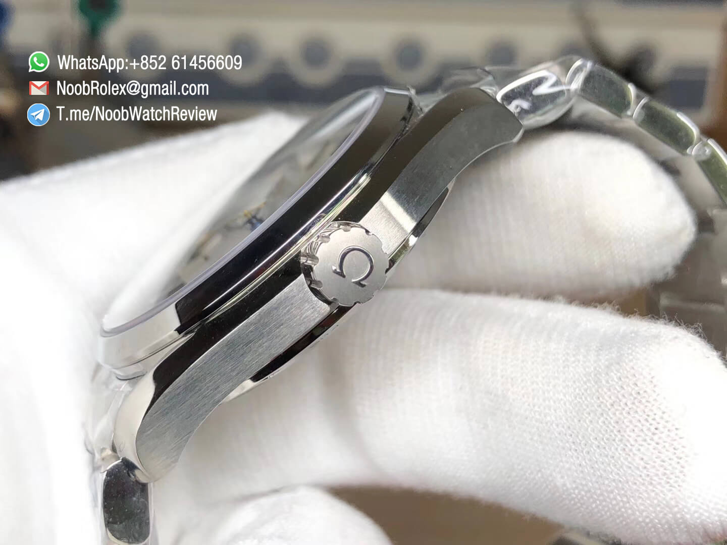 VSF Omega Seamaster Aqua Terra 150M Steel Case White Textured Dial Blue Hands on Steel Bracelet A8500 Super Clone Movement 06