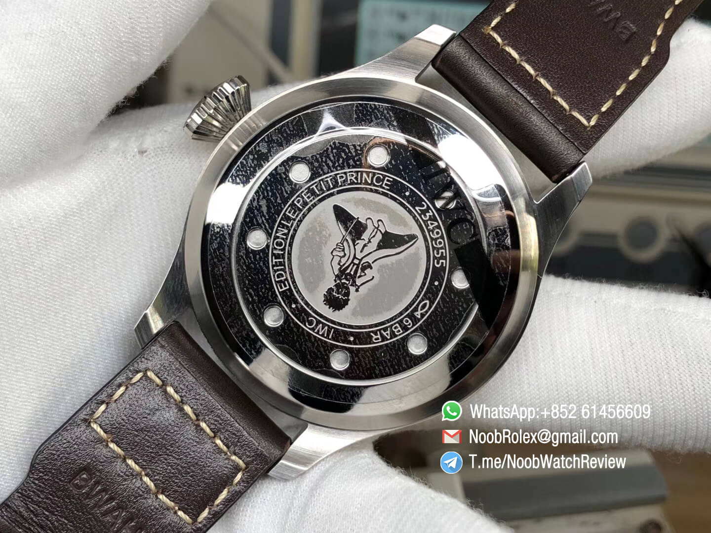 ZF Top Quality IWC Big Pilot Power Reserve IW500916 2016 Le Petit Prince Edition Blue Dial on Brown Leather Strap A51111 07