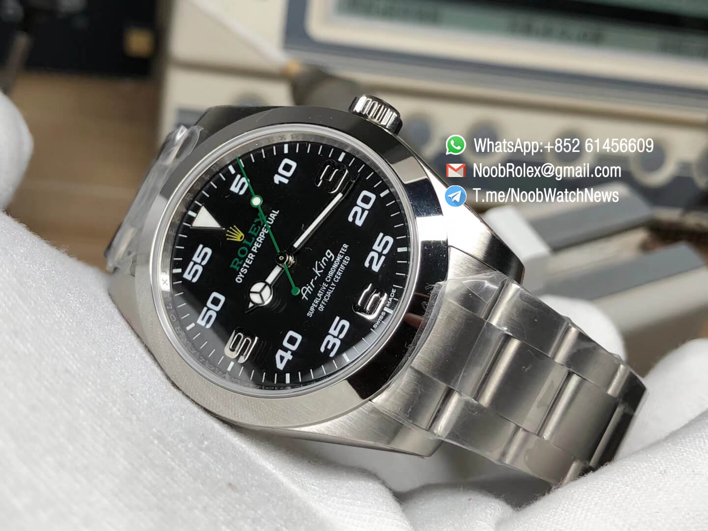 Noob Factory Rolex Best Quality Air King 116900 40mm Baselworld 2016 on Steel Case Bracelet A2836 09