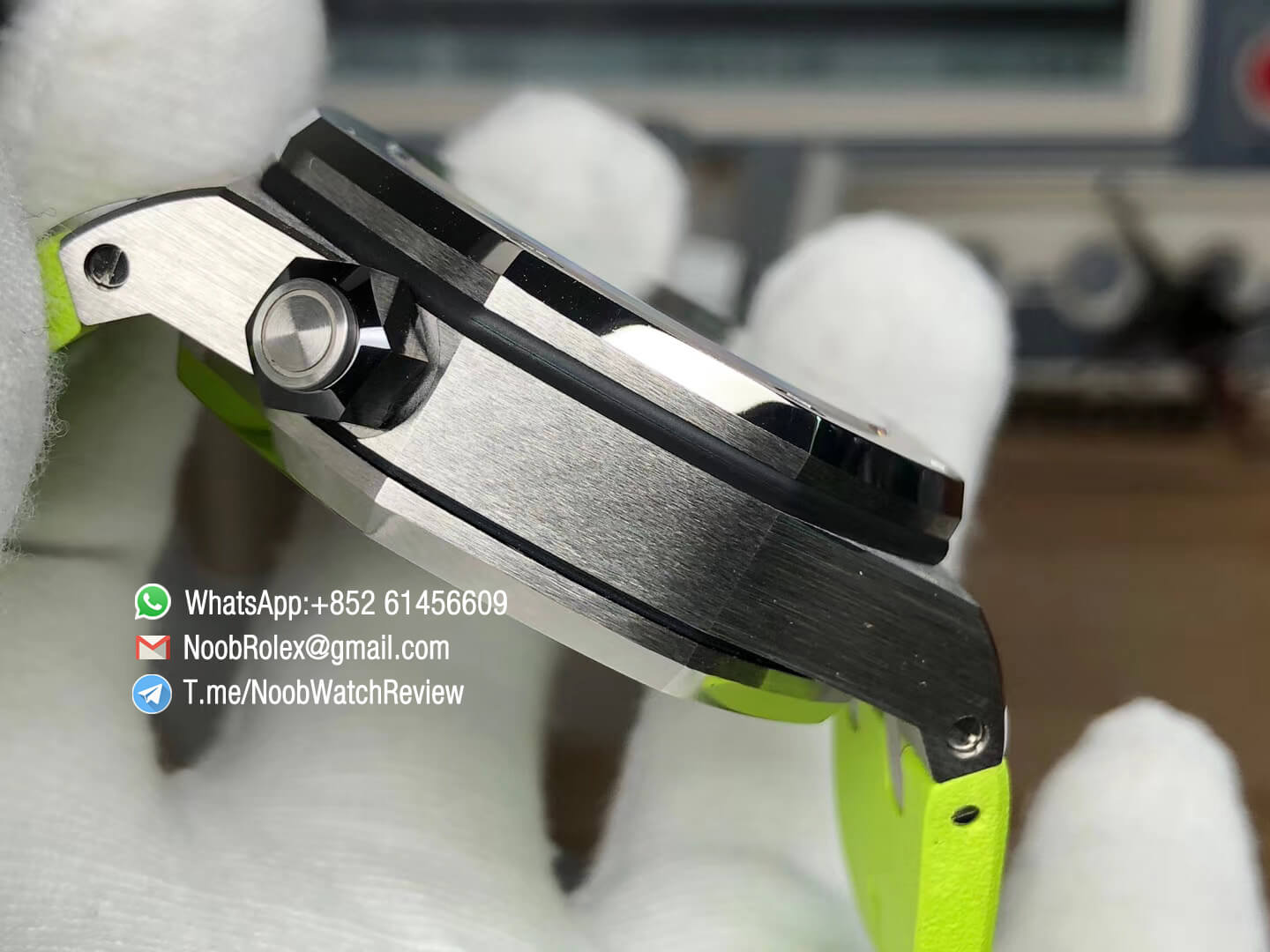 JF Best Edition Royal Oak Offshore Diver Chronograph Green Dial on Green Rubber Strap A3126 V2 05