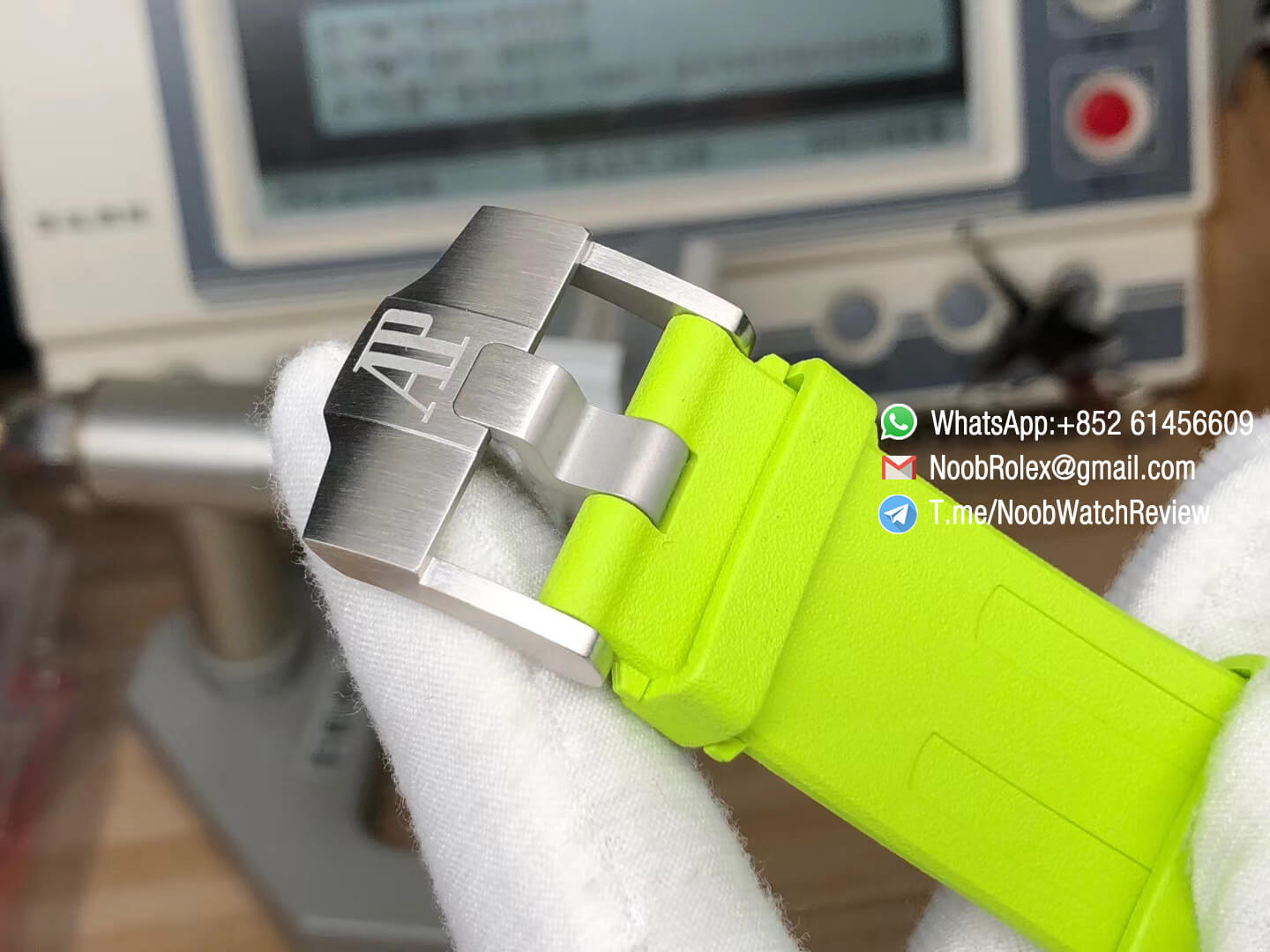 JF Best Edition Royal Oak Offshore Diver Chronograph Green Dial on Green Rubber Strap A3126 V2 08