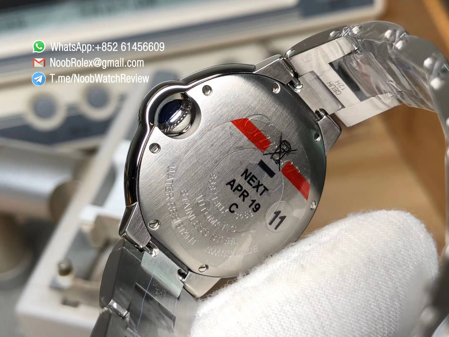 AF High Quality Rep Ballon Bleu De Cartier W6920100 33mm Swiss ETA 2671 Automatic Pink Textured Dial on Steel Case Bracelet 07