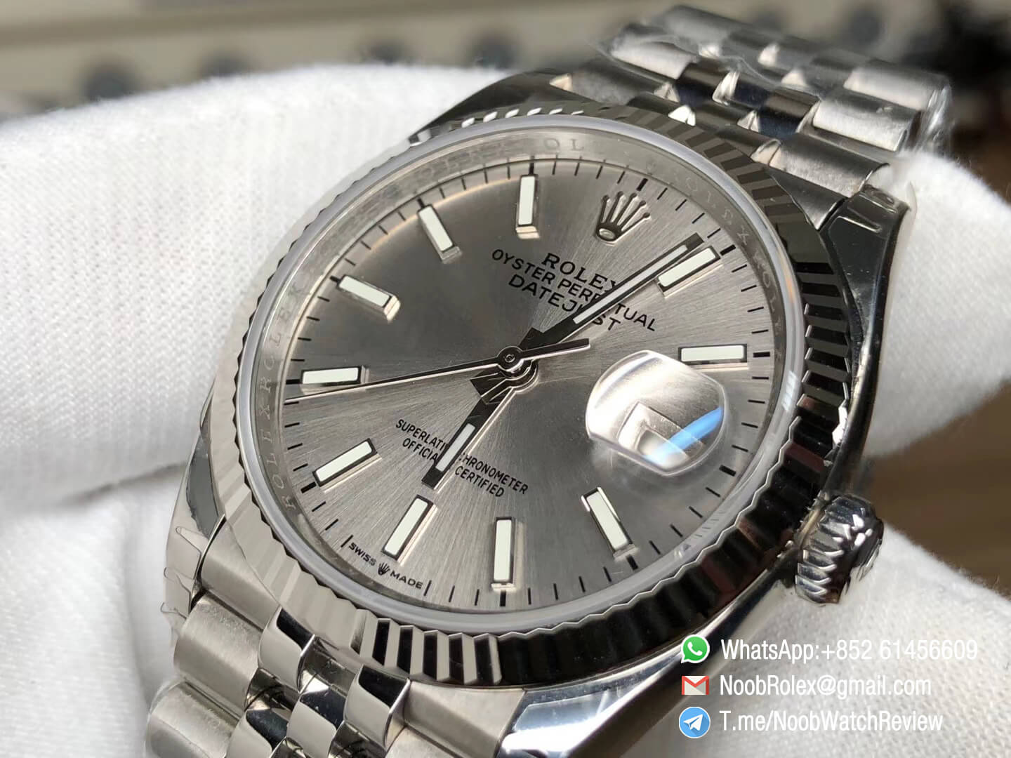 GMF DateJust 36 126234 904 Steel Silver Dial with Crown Logo at 6 O Clock Jubilee Bracelet SA3235 Noob Watch Review The Best Swiss Replica Watches