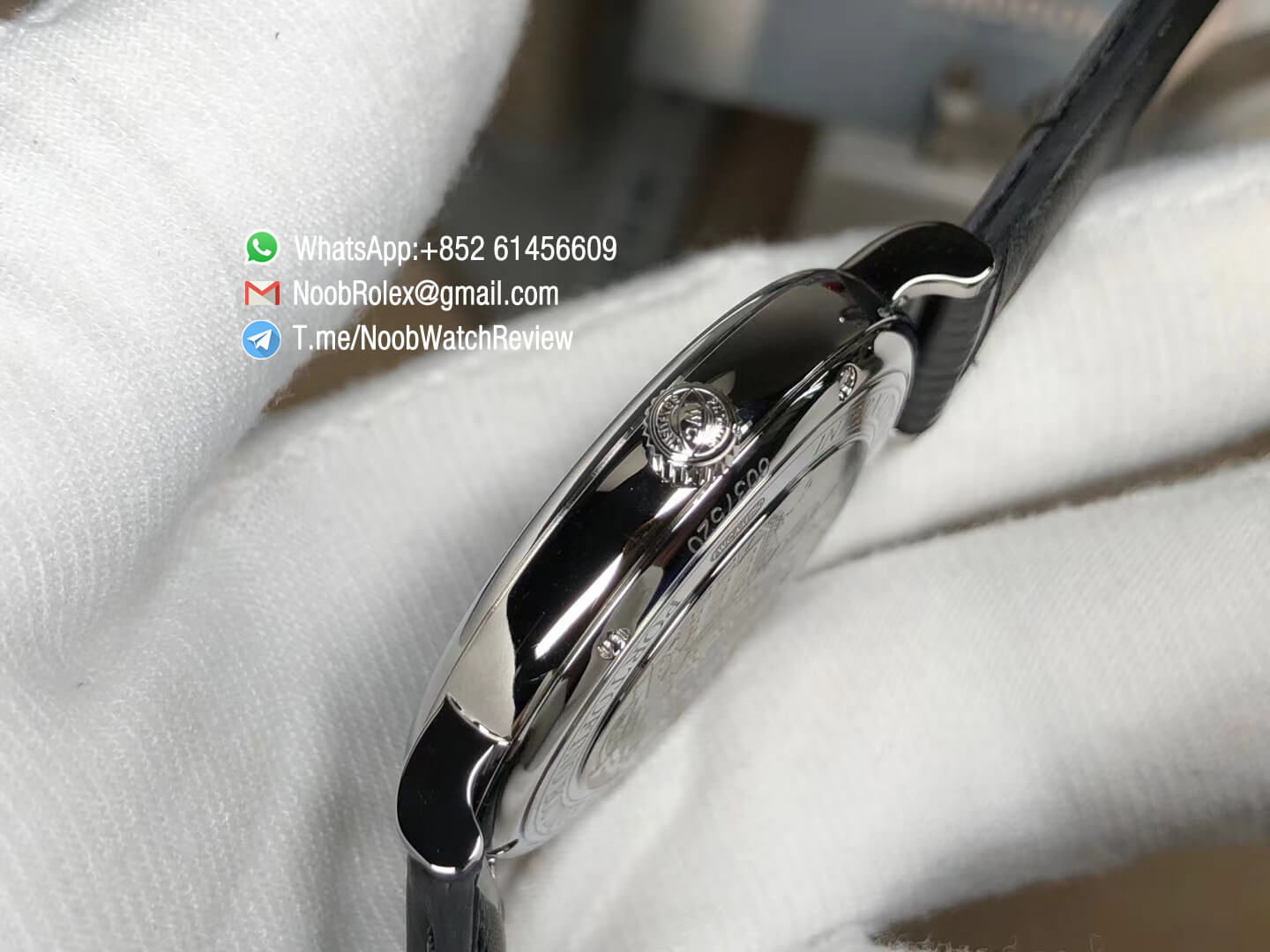 MKS Replica Swiss Watch IWC Portofino IW356512 Automatic Stainless Steel Case Blue Dial on Black Leather Strap A2892 06