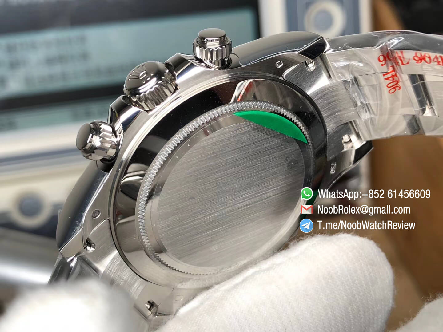 Noob Watches Rolex Daytona 116509 904L Steel Case and Bracelet Gray Dial Black Sub Dial SA4130 V3 07