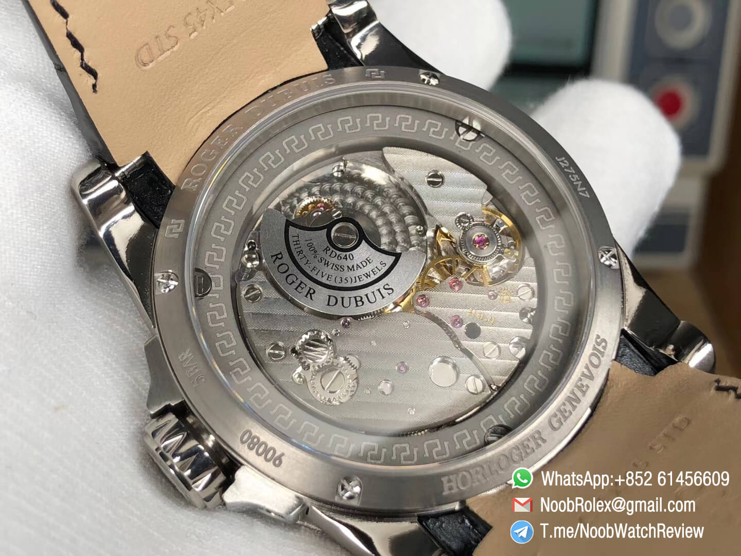 TBF Top Quality Replica Roger Dubuis Excalibur DBEX0543 Blue Dial with Roman Markers Caliber RD640 08