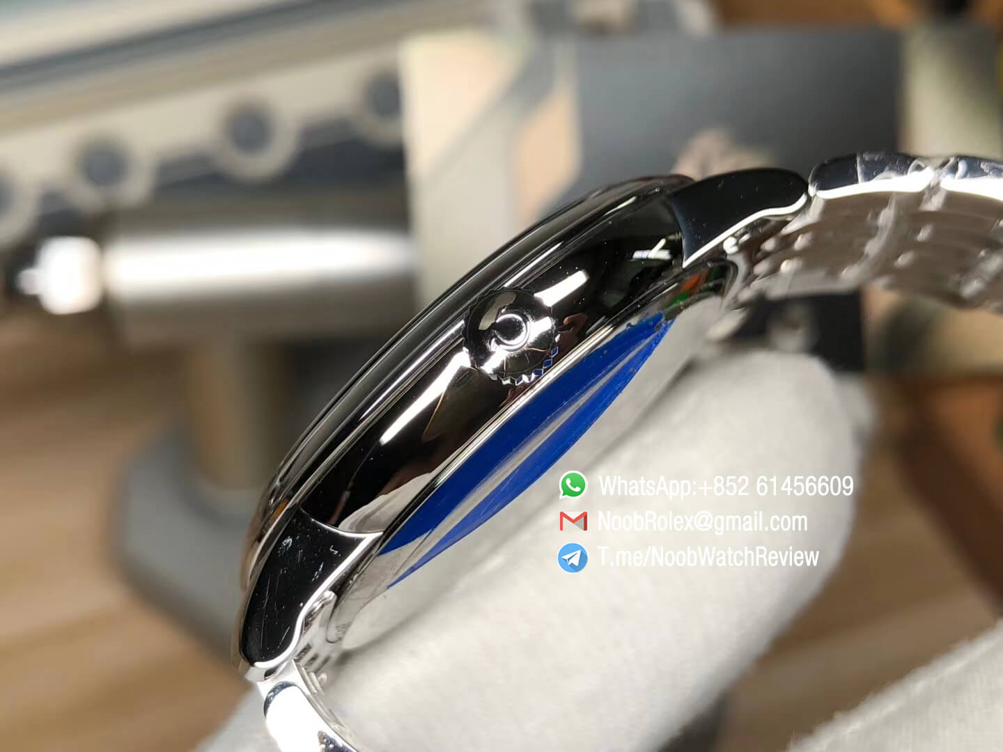 VSF Top Quality Replica Omega De Ville Mens Co Axial 41mm Blue Dial with Roman Markers Steel Case Bracelet A8500 Movement 07