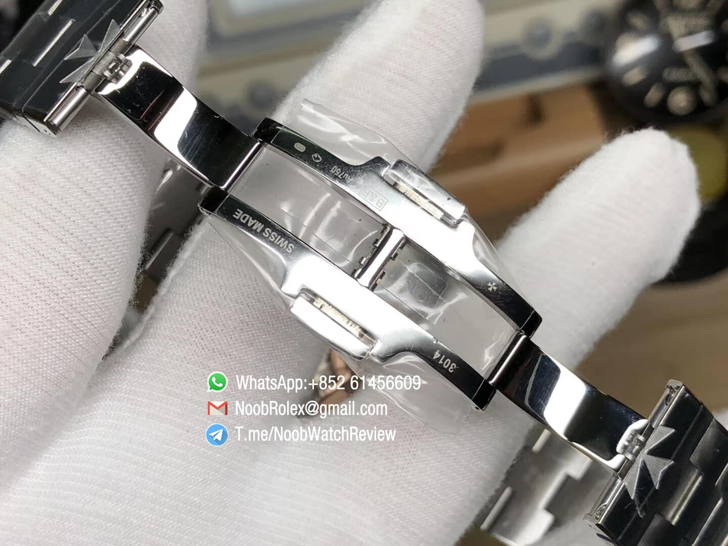 XF Sup Clone Overseas Ultra Thin 2000V Grey Dial with Stick Markers Superlume on Steel Case Bracelet A1120 07