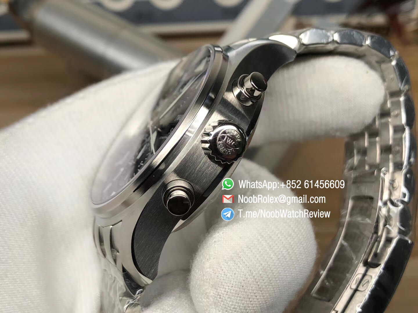 ZF V2 IWC Pilot Chrono IW377710 Black Dial on Steel Case Bracelet A7750 Swiss Watch Replica Manufacturer 06