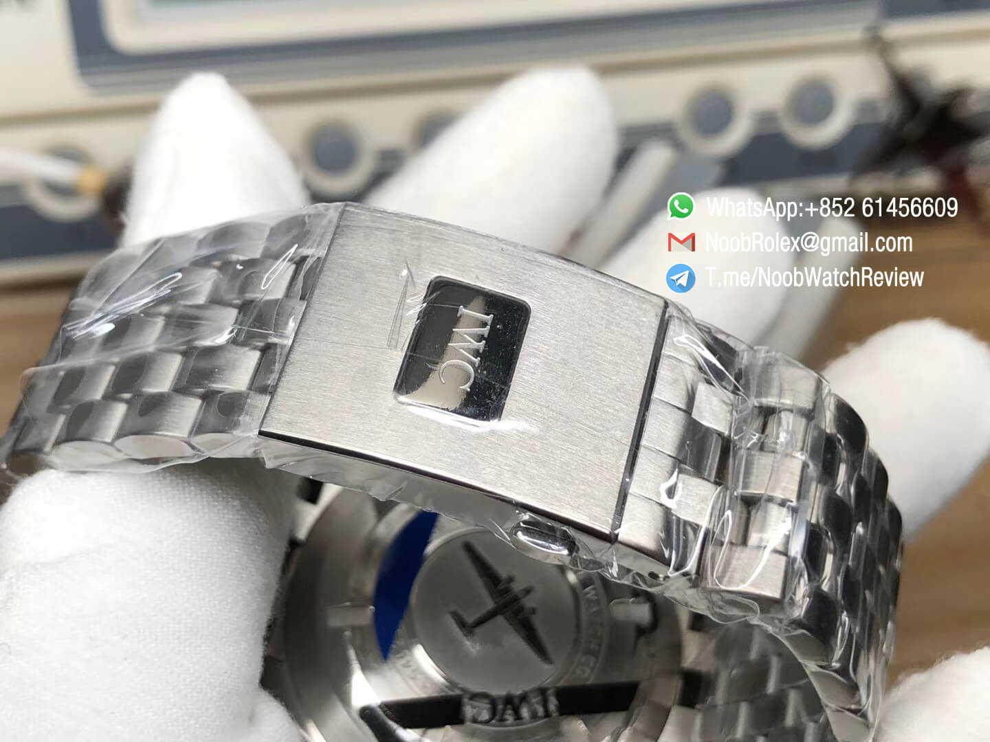 ZF V2 IWC Pilot Chrono IW377710 Black Dial on Steel Case Bracelet A7750 Swiss Watch Replica Manufacturer 08