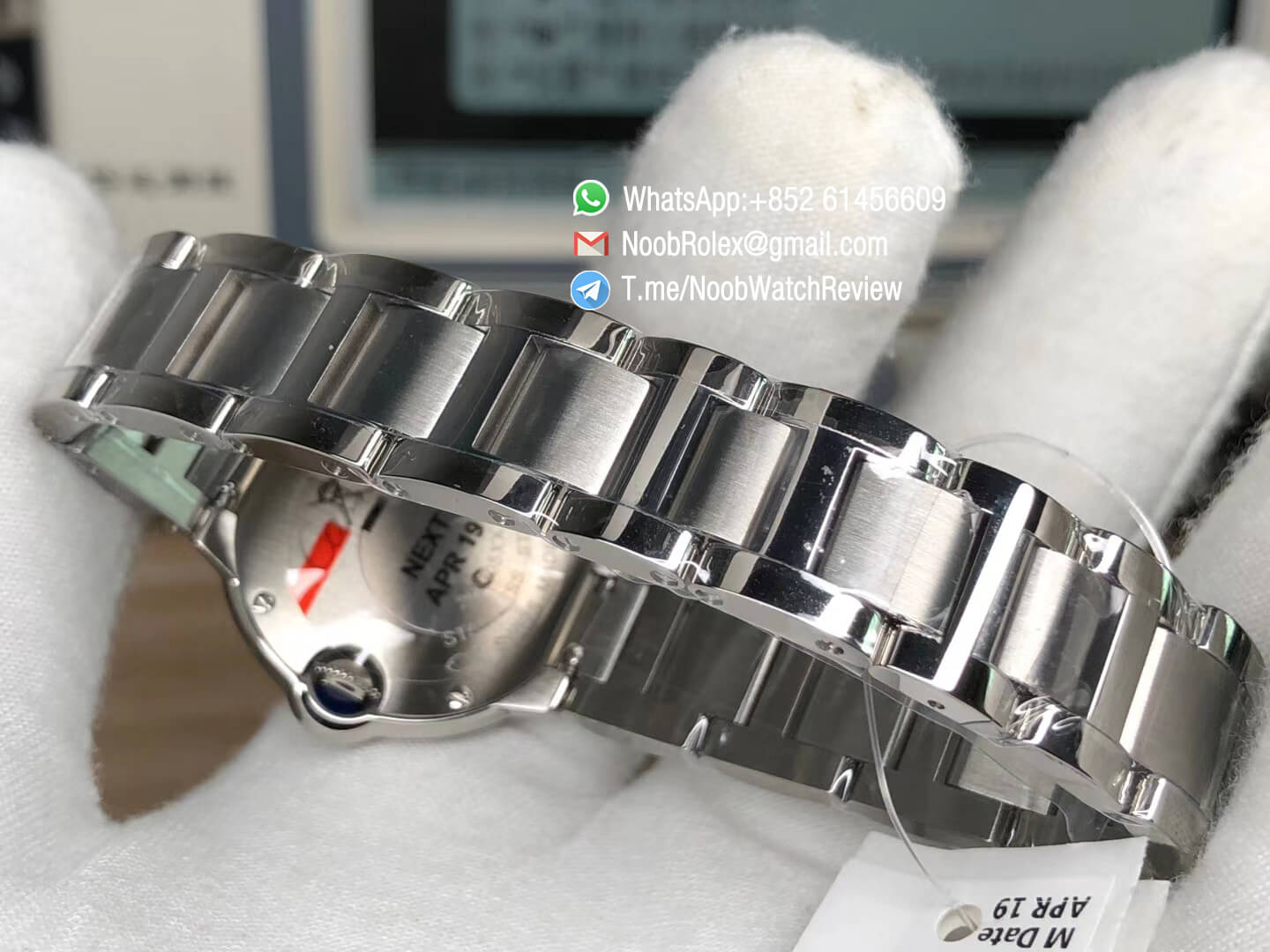 Ballon Bleu 28mm WE9003Z3 for Lady Stainles Steel Case Bracelet White Dial Diamonds Bezel Swis Ronda Quartz V6F 09