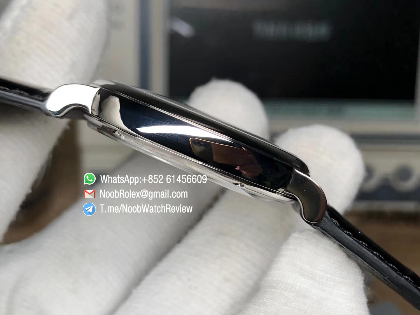 Best Rep IWC Portofino IW356502 Automatic Stainless Steel Case White Dial on Black Leather Strap A2892 MKS 05