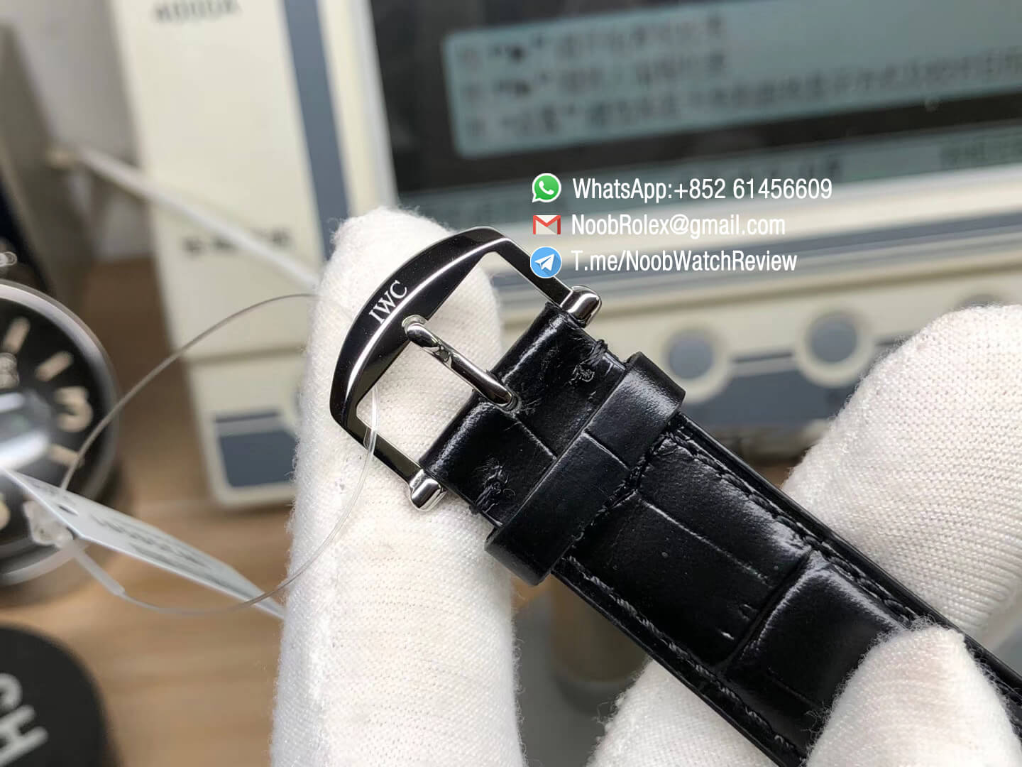 Portofino 150 Years IW356519 White Dial Steel Case on Black Croco Strap Swiss ETA2892 V7F 08