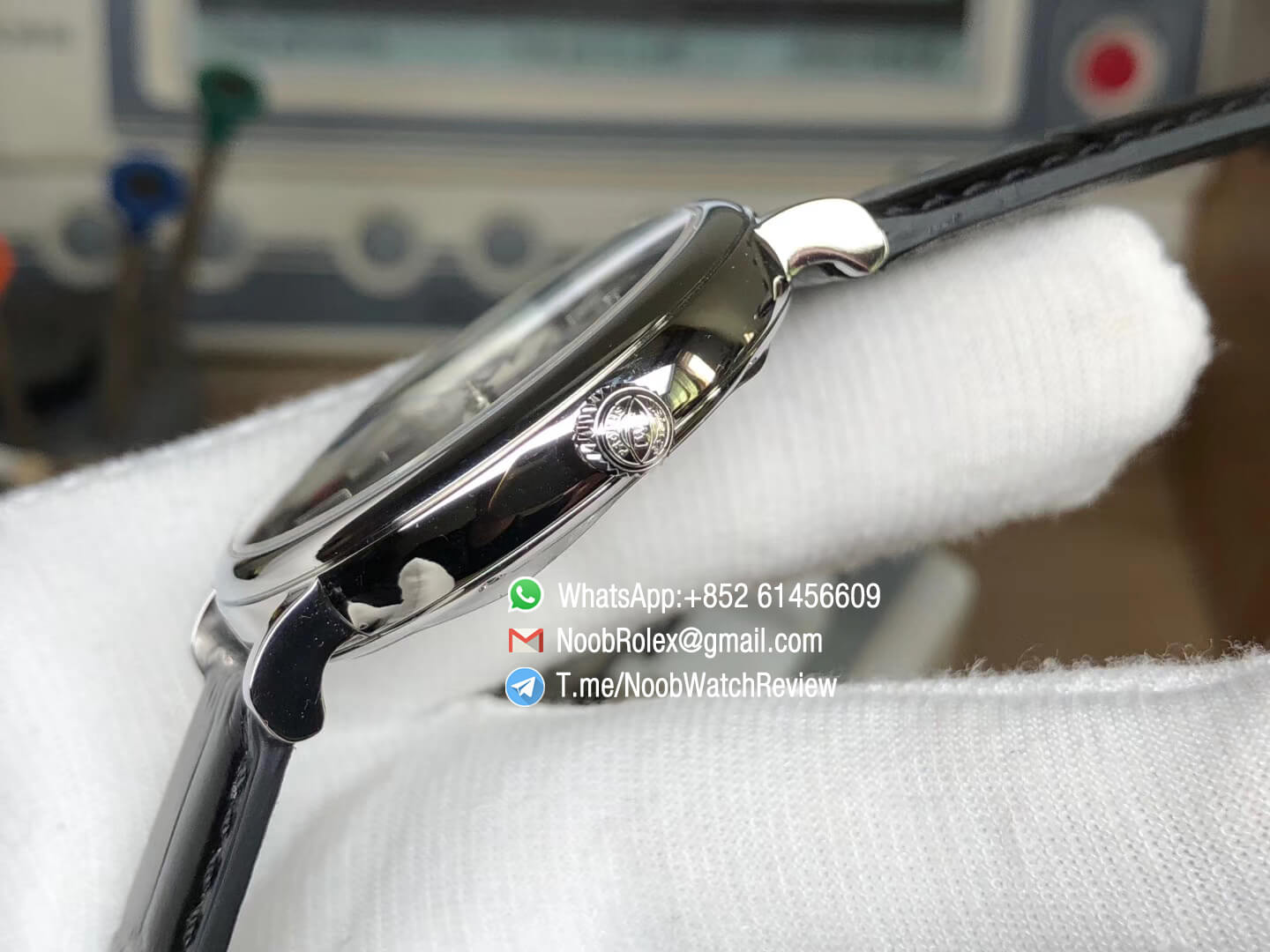 Portofino IW356501 Automatic Stainless Steel Case Black Dial on Black Leather Strap A2892 MKS Sup Clone 06