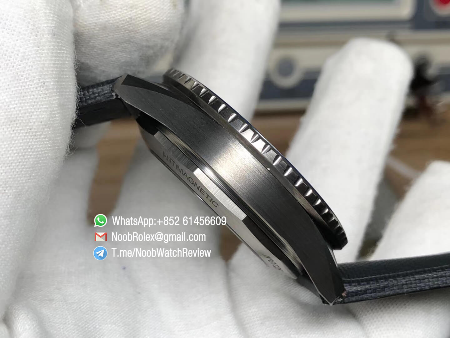 Quality Rep Fifty Fathoms Bathyscaphe Ceramic Case Blue Dial on Blue Sail Canvas Strap A1315 GF Best Edition 04