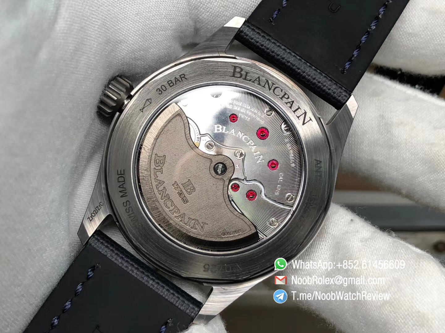 Quality Rep Fifty Fathoms Bathyscaphe Ceramic Case Blue Dial on Blue Sail Canvas Strap A1315 GF Best Edition 07