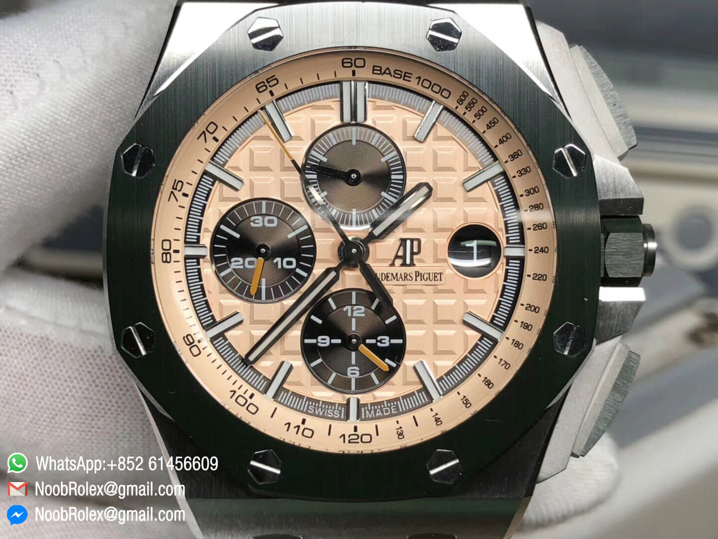 Royal Oak Offshore 2018 SIHH Combat 26400SO 44mm Green Ceramic Bezel on Camo Rubber Strap A3126 JF 2018 Top Rep Watch 02