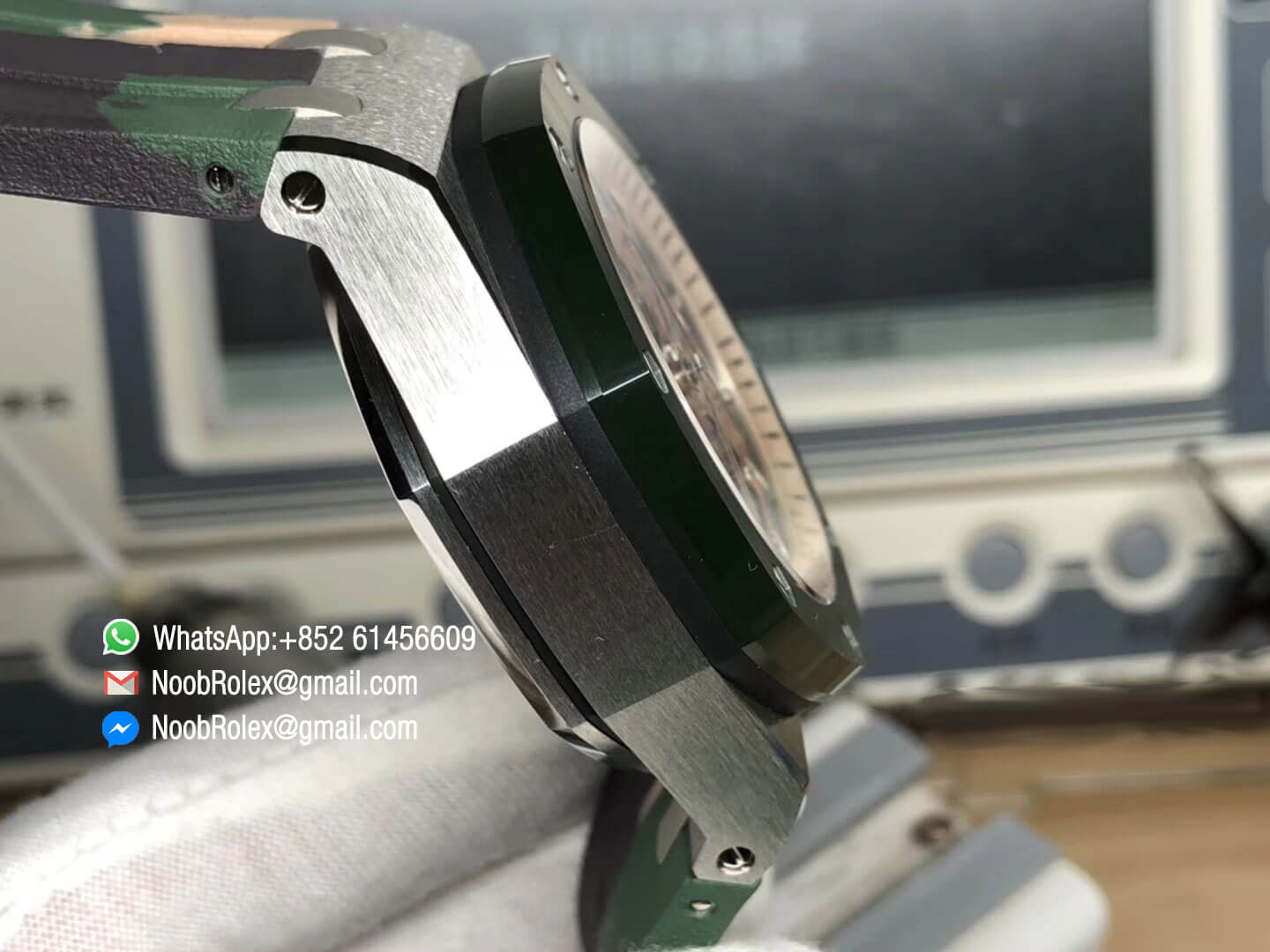 Royal Oak Offshore 2018 SIHH Combat 26400SO 44mm Green Ceramic Bezel on Camo Rubber Strap A3126 JF 2018 Top Rep Watch 03