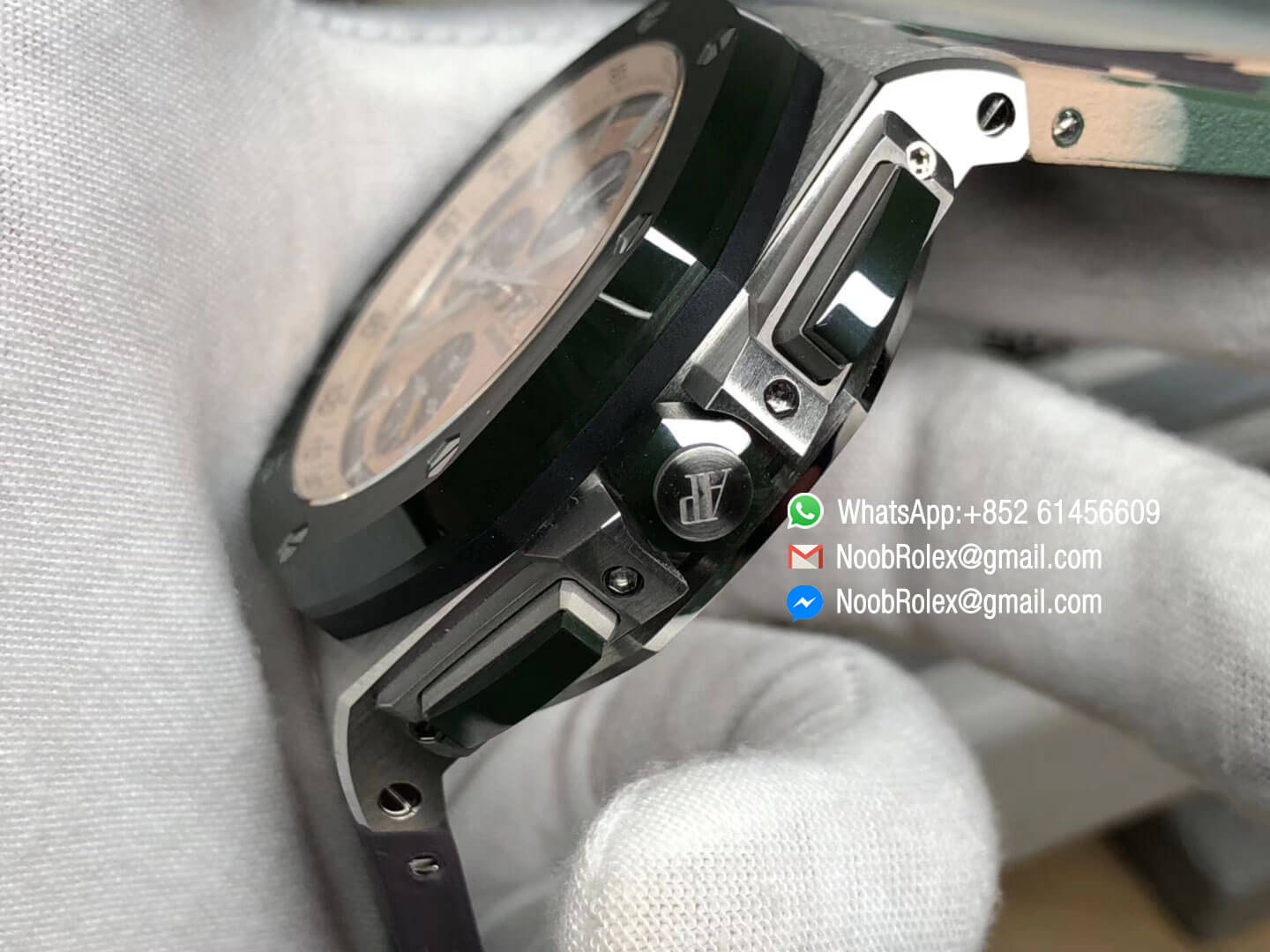 Royal Oak Offshore 2018 SIHH Combat 26400SO 44mm Green Ceramic Bezel on Camo Rubber Strap A3126 JF 2018 Top Rep Watch 06