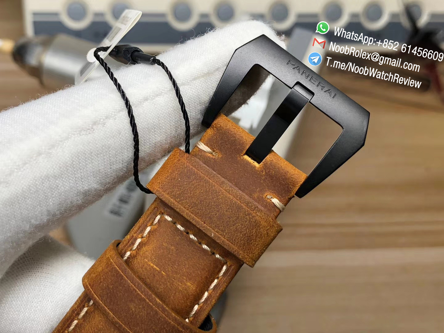 Top Rep PAM00441 Ceramic Case Black Dial on Brown Asso Strap Super Clone P9001 VSF Best Edition V2 08