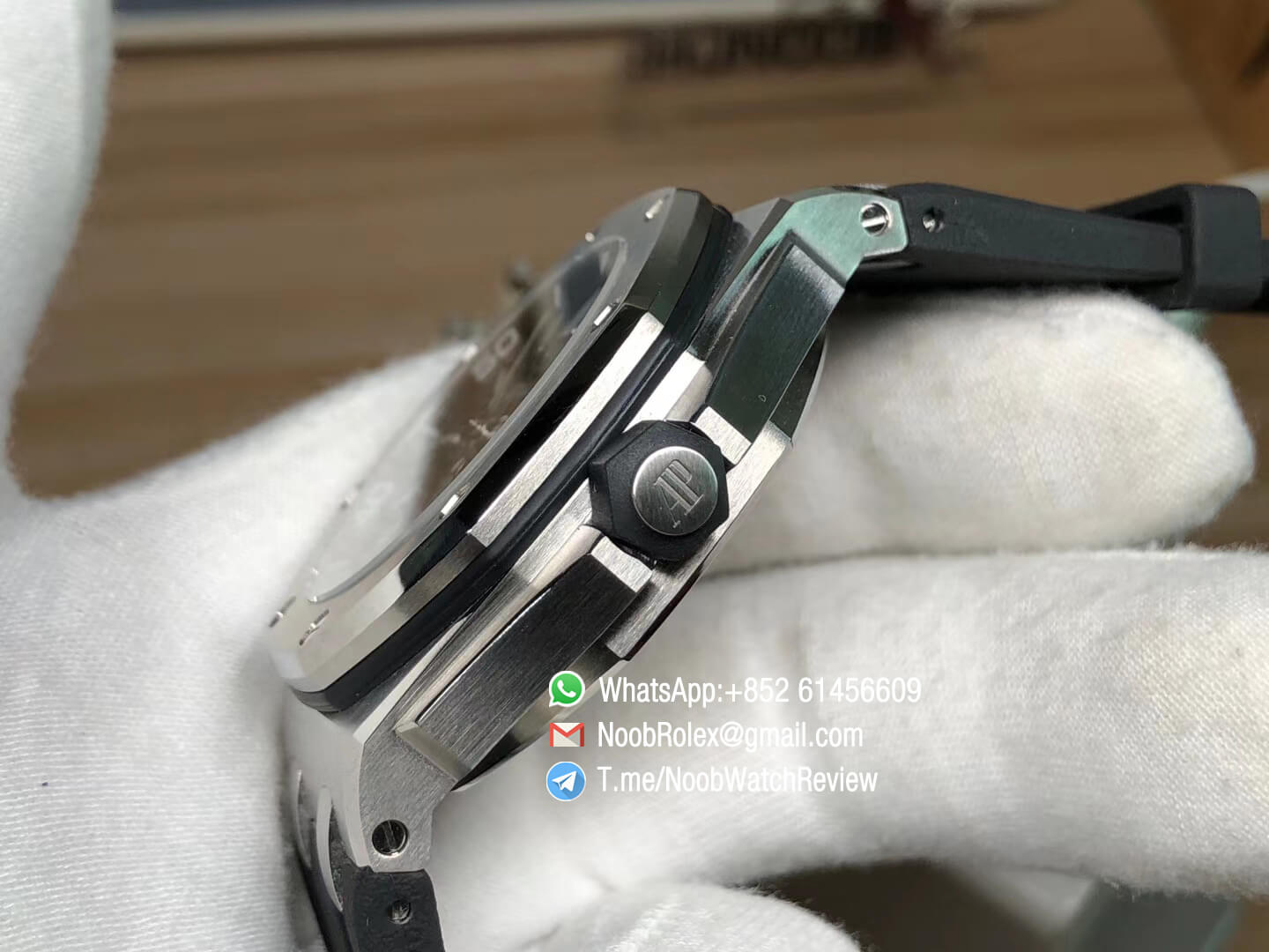 Top Rep Royal Oak Offshore Diver 15710 Stainless Steel Case Black Textured Dial on Black Rubber Strap A3120 JF V9 06