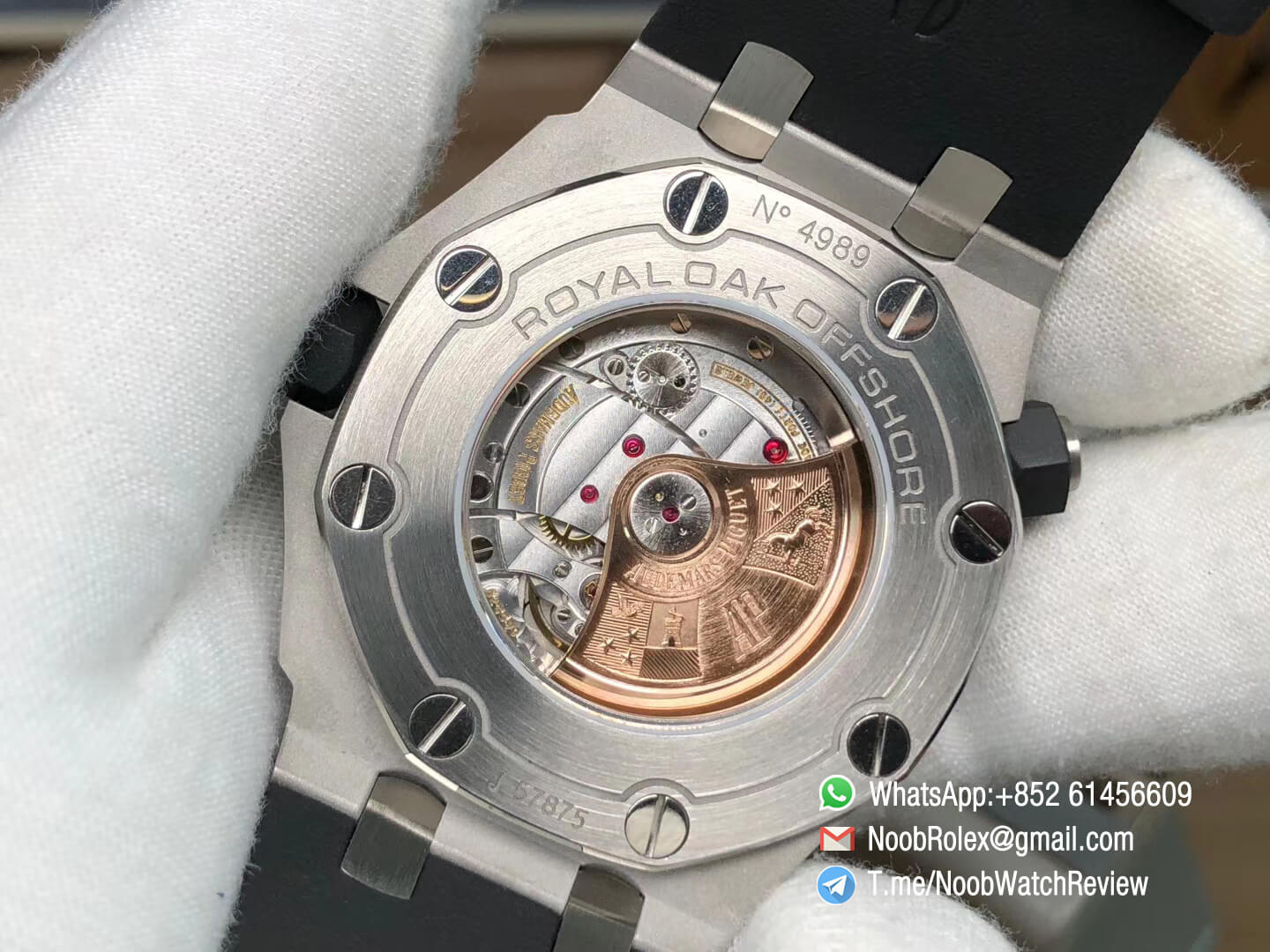 Top Rep Royal Oak Offshore Diver 15710 Stainless Steel Case Black Textured Dial on Black Rubber Strap A3120 JF V9 07