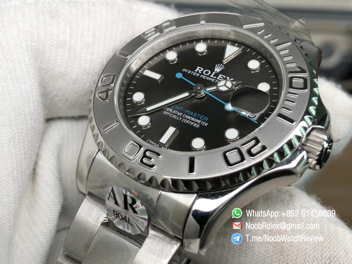 ARF Yacht Master 268622 Ladies Watch 37mm 904L Steel Case Bracelet Gray Dial A2824 Movement Noob Watch Review The Best Swiss Replica Watches