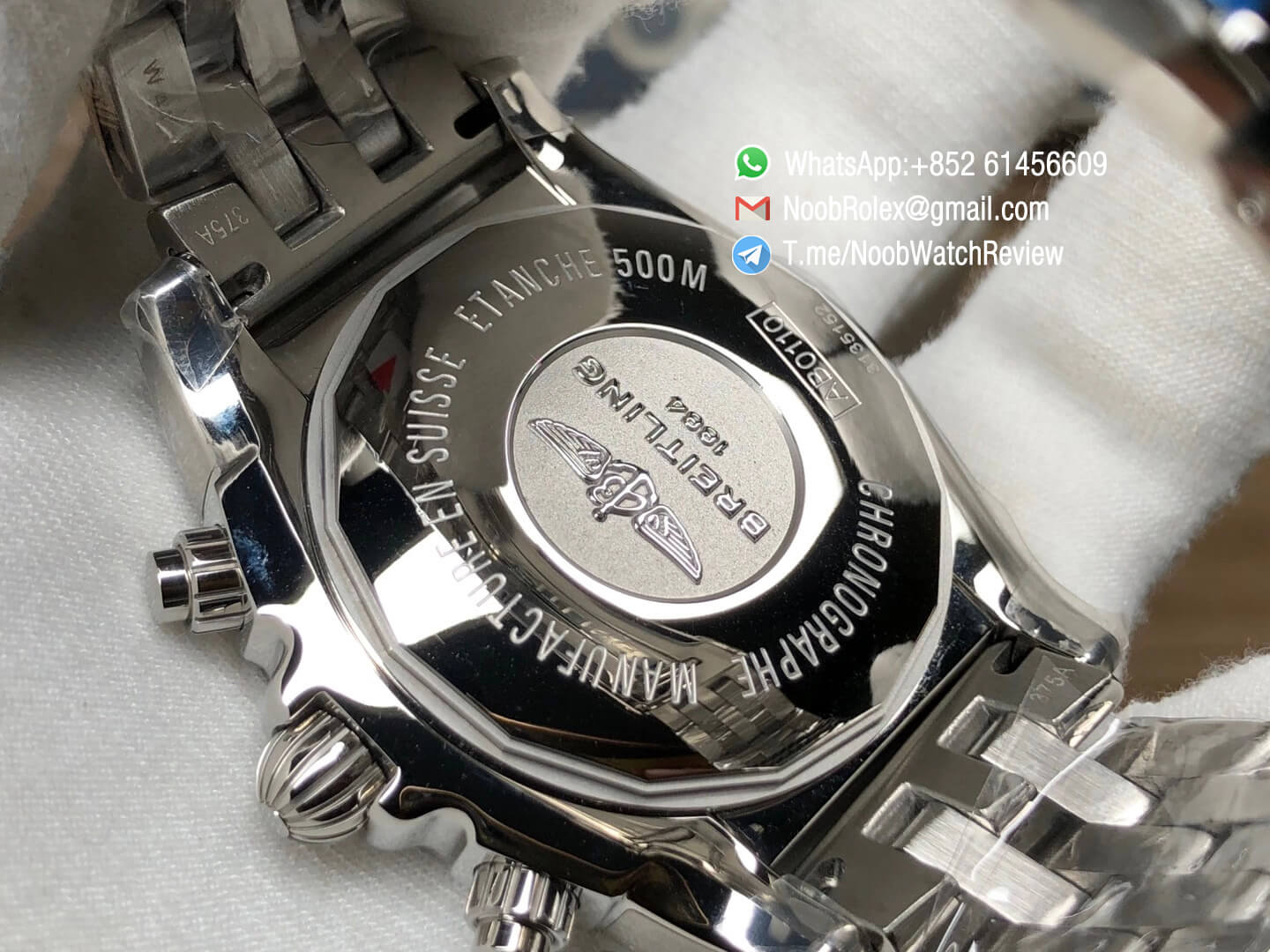 Breitling Chronomat B01 44 Steel Case Bracelet Blue Dial on A7750 Chrono Movement GF High Quality Replica 07