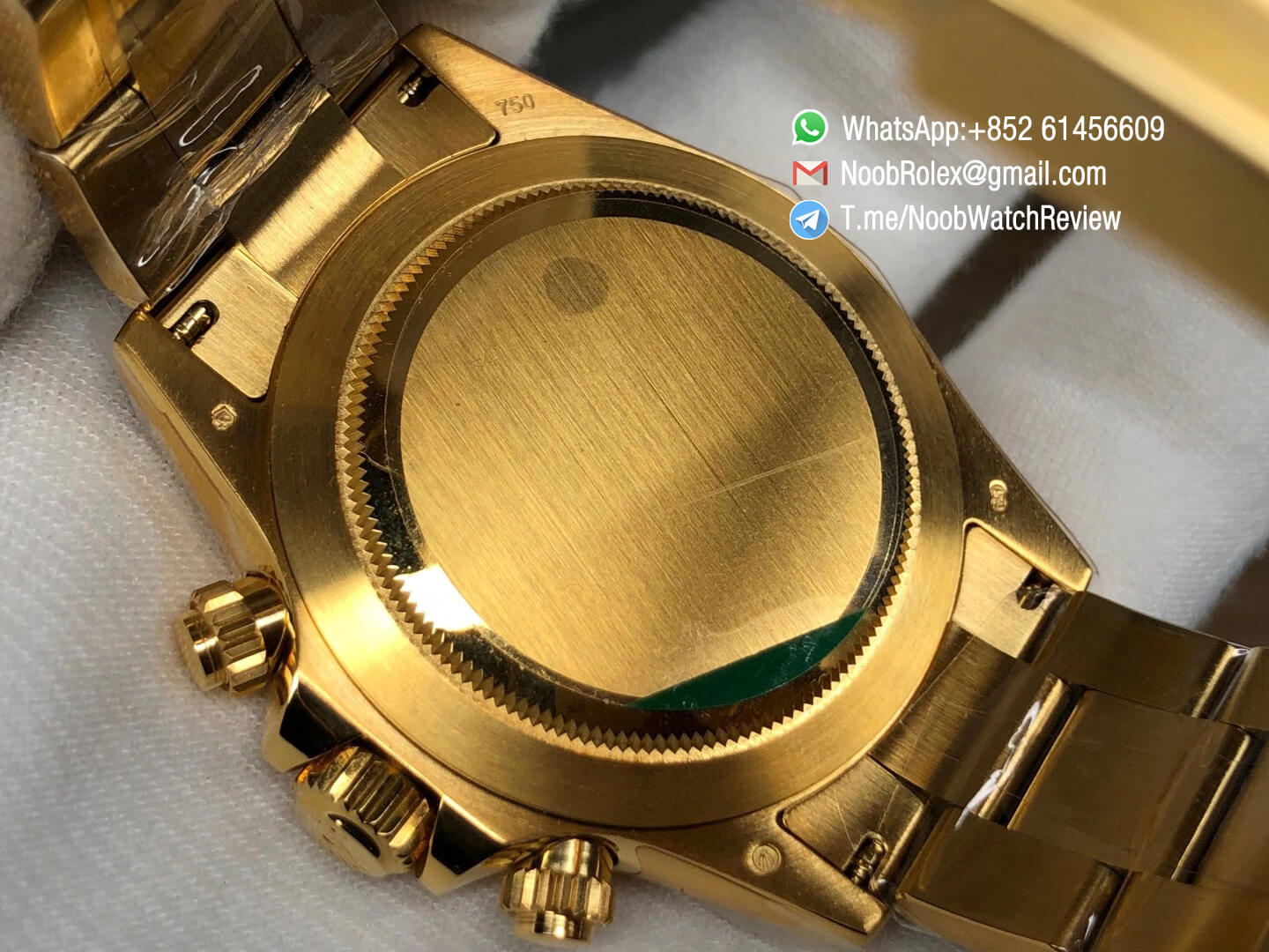Noob Rolex Daytona 116508 Paul Newman 18K Yellow Gold Plated on 904L Steel Case and Bracelet Black Gold Dial SA4130 V3 07