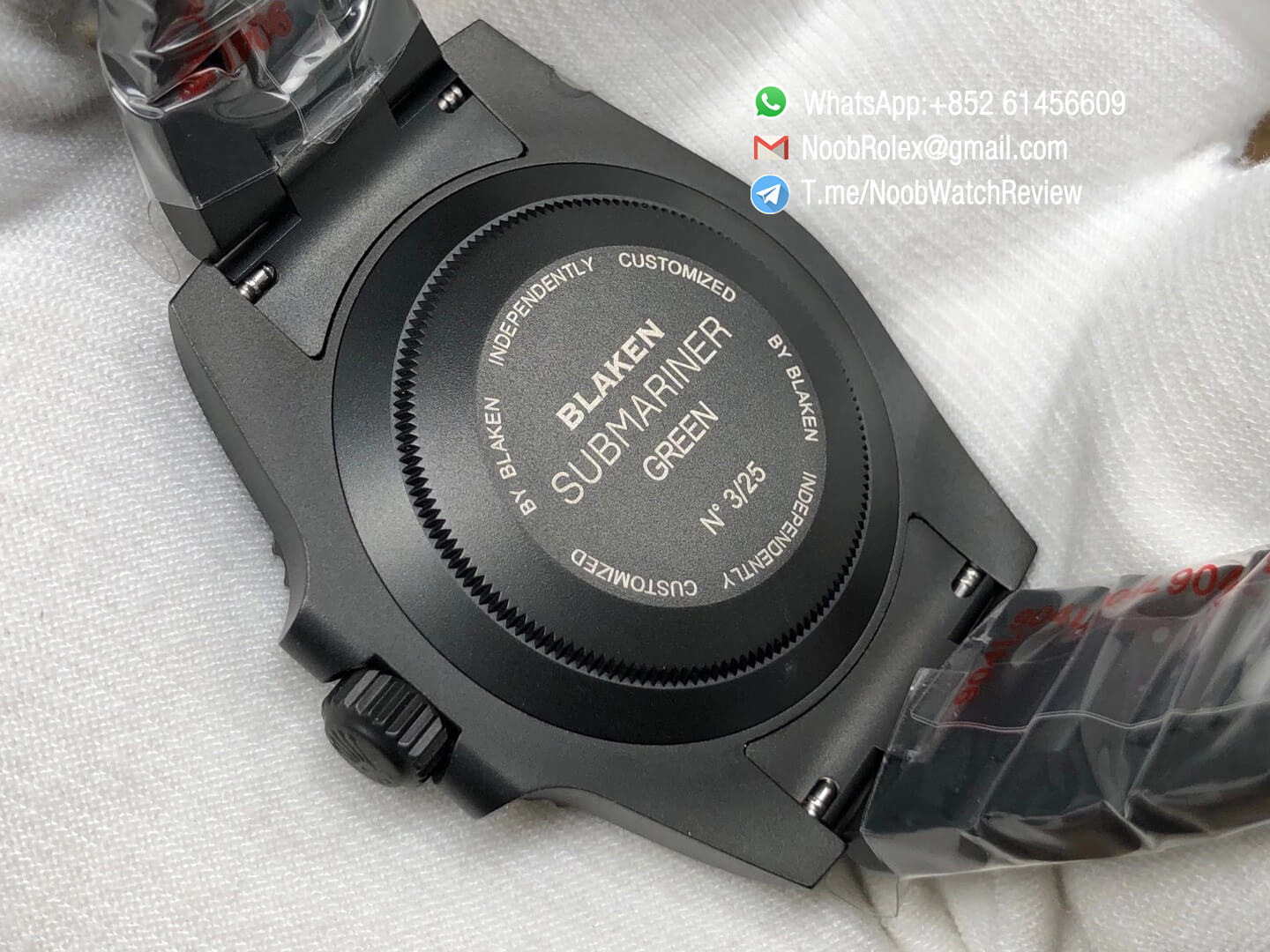 Rolex Submariner Blaken Green Style Black PVD Case Bracelet Green Dial Green Ceramic Bezel A2836 OXF Top Quality RepRolex 07