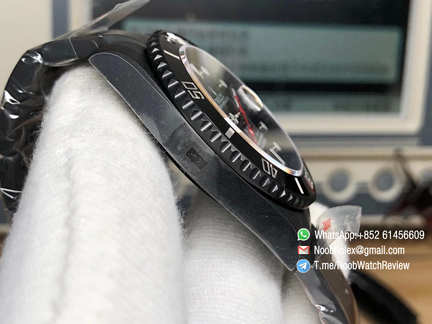 Rolex Submariner Blaken Single Red Black PVD Case Bracelet Black Dial OXF Best Replica Customized Watch 07