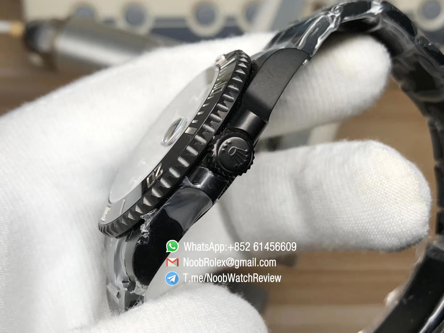 Rolex Submariner Full Black DLC Plated on Soild 316L Steel Case Bracelet Black Bezel Black Dial A2836 High Clone 06