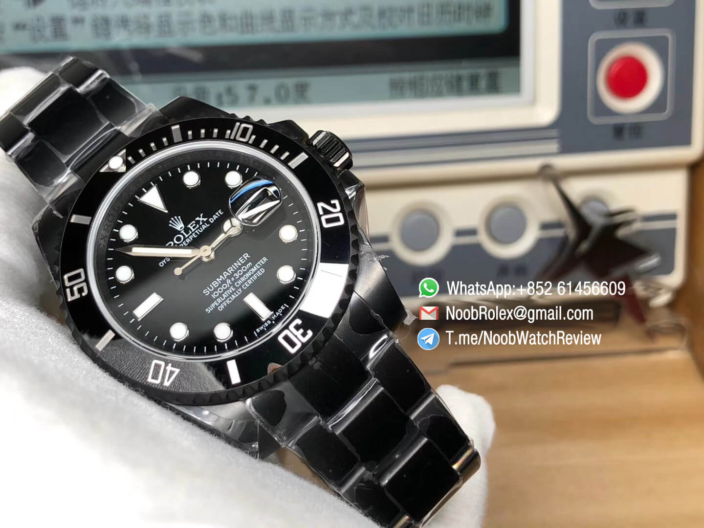 Rolex Submariner Full Black DLC Plated on Soild 316L Steel Case Bracelet Black Bezel Black Dial A2836 High Clone 09