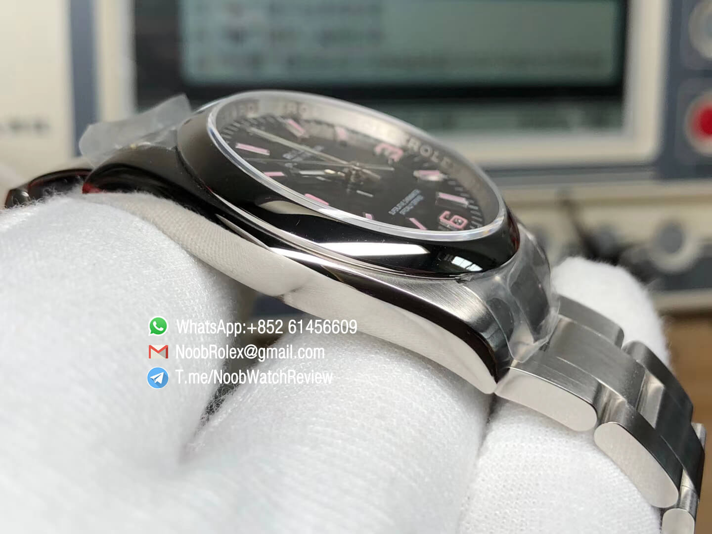 Oyster Perpetual 36mm 116000 Steel Case and Bracelet Black Dial Pink Indexes APT5000 KRF Superclone Unisex Watch 04