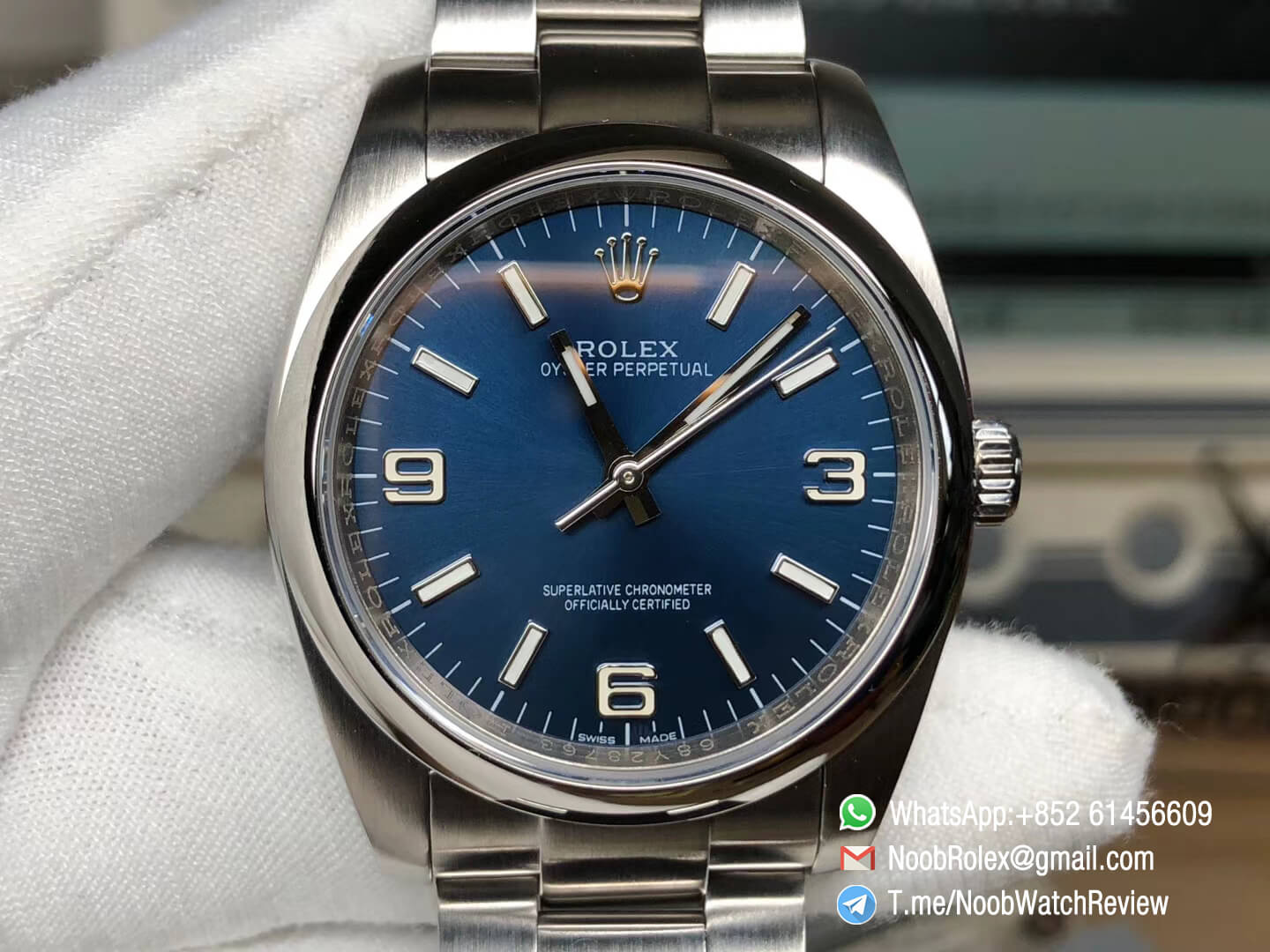 Oyster Perpetual 36mm 116000 Steel Case and Bracelet Blue Dial APT5000 KRF Superclone Unisex Watch 02