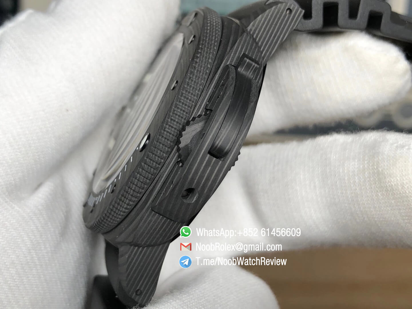 VSF Panerai Submersible PAM 00979 PAM00979 Survival Instruments Carbotech Case Carbon Dial on Black Rubber Strap P9010 Clone 06