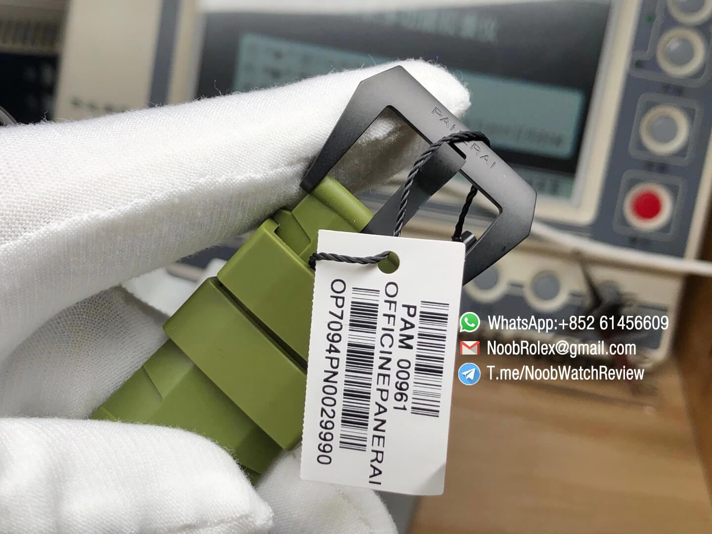 VSF Superclone Panerai Submersible PAM00961 Carbotech Case Carbon Texture Dialon Green Rubber Strap P9010 Clone Movement 08