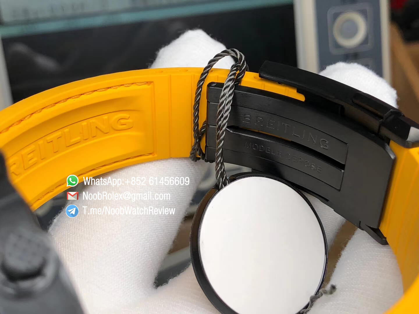 GF Superclone Breitling Avenger Hurricane 45mm Chrono Carbon Case Black Dial on Black Nylon Strap A7750 10