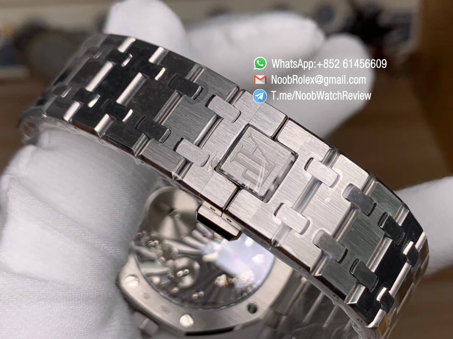 R8F Super Clone AP Royal Oak Tourbillon 2018 SIHH Steel Case Blue Sunburst Tapisserie Dial on Steel Bracelet Manual Winding 08