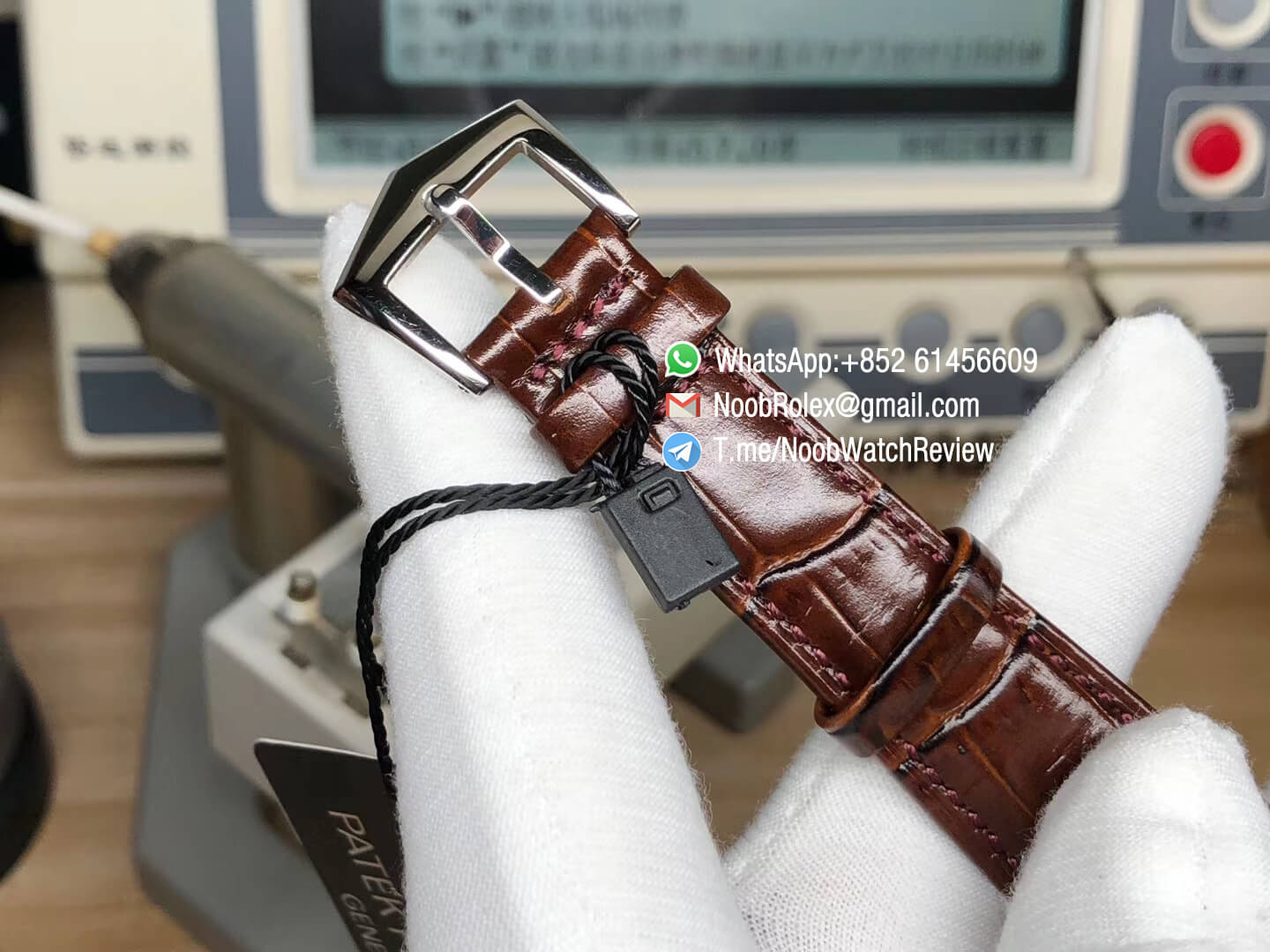 FLF Best Clone Watch Patek Philippe Calatrava Bhutan Textiles 5077P 102 on Brown Leather Strap A240 Micro Rotor 08